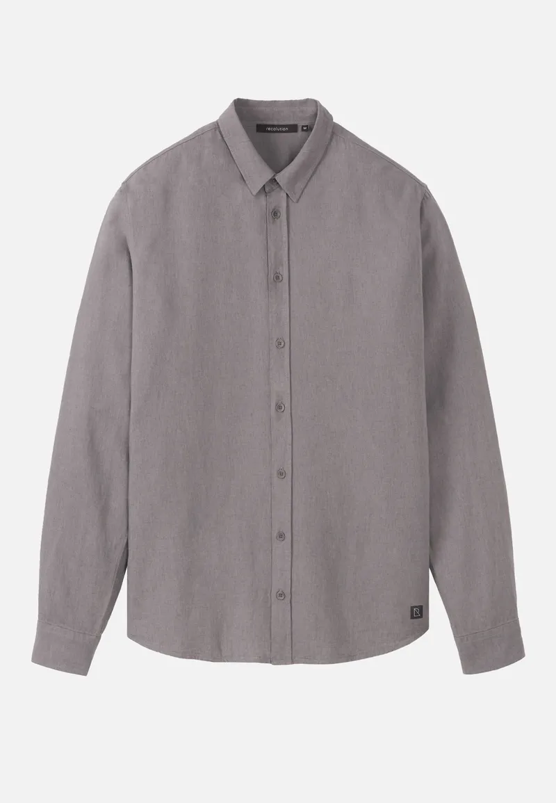 recolution Recolution Herren vegan Hemd Muskatnuss Grau, Grau, – Produktbild 1 von 2