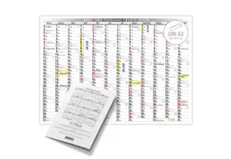 TOBJA Wandkalender Wandkalender 2027 A3 Querformat – Großer Jahresplaner KW, Klassisch schwarz-weiß, KW, FSC-Papier, Rückseite Jahresplanung – Produktbild 1 von 1