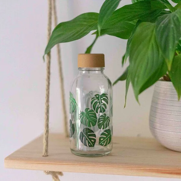 Carry Bottles Carry Bottles Glastrinkflasche 0.4l, Green living, – Produktbild 4 von 4