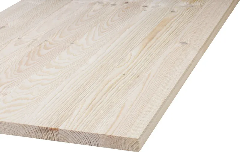 binderholz Tischplatte Leimholzplatte Nadelholz Oberfläche geschliffen 80, Rot, – Produktbild 2 von 3