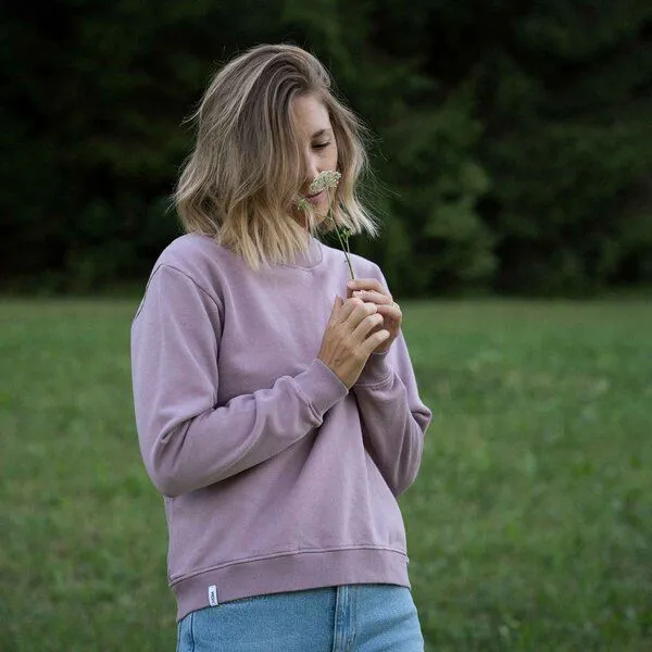 Vresh Clothing Vresh Clothing Vrancesca - Sweater aus Biobaumwolle, Flieder, – Produktbild 5 von 7
