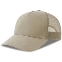 Atlantis Headwear Atlantis Headwear Damen / Herren Netz Cap kombiniert mit Wildlederoptik Basecap Kappe Cappy, Stone, – Produktbild 1 von 1
