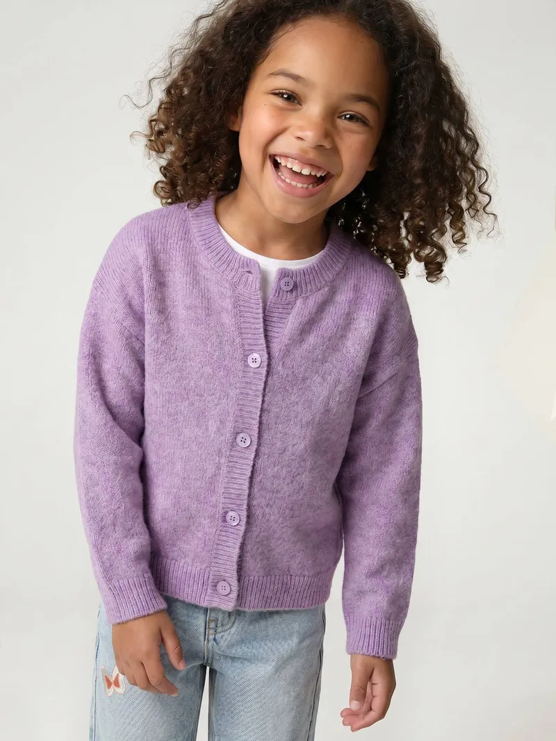 Vertbaudet Strickjacke Mädchen, Violett, – Produktbild 1 von 4
