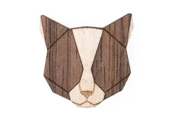 BeWooden BeWooden Brosche aus Holz Graue Katze – Produktbild 1 von 1