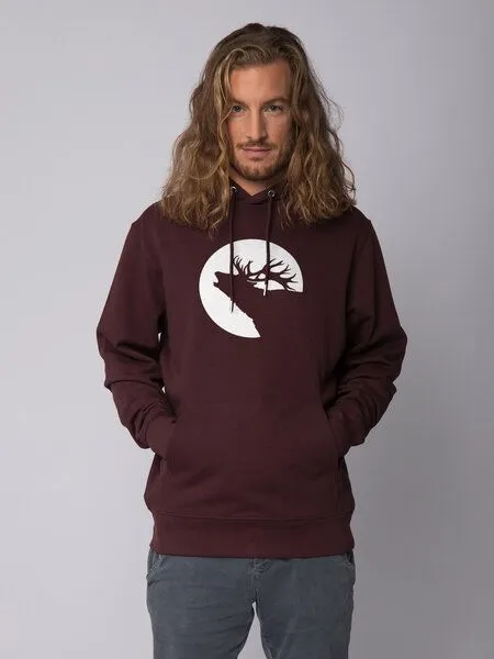 watapparel watapparel Hoodie Unisex Röhrender Hirsch, Red brown, – Produktbild 1 von 4