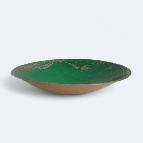 Moogoo Creative Africa Moogoo Creative Africa Kleine Schale aus recycelten Ölfässern ca. 30 cm, Dunkelgrün, – Produktbild 1 von 4