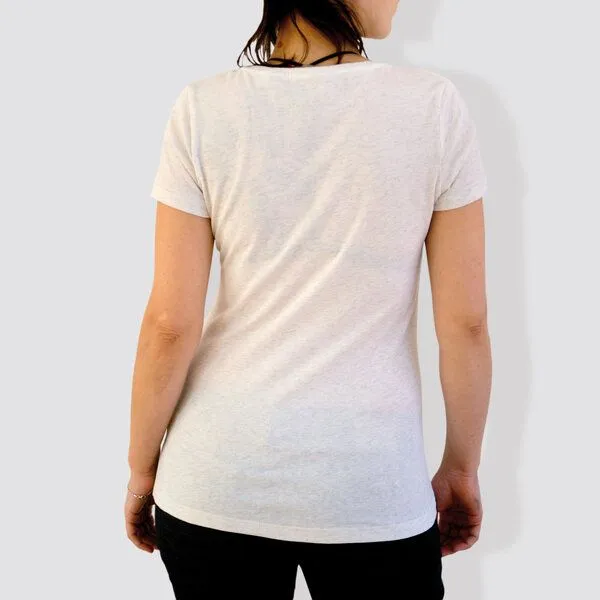 little kiwi little kiwi Damen T-Shirt, "No Way", Cream heather grey, – Produktbild 4 von 4