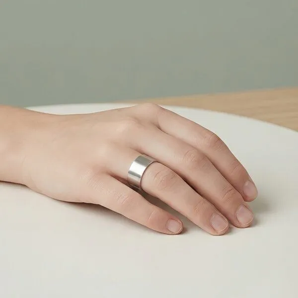 ELEKTROPULLI ELEKTROPULLI Größenverstellbarer Bold Ring ca. 10 mm / Ø 18 mm, Silber, – Produktbild 3 von 3