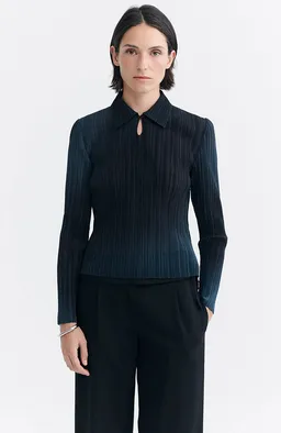 thinking mu Thinking MU Damen vegan Top Crinkle Agostina Blau – Produktbild 1 von 1