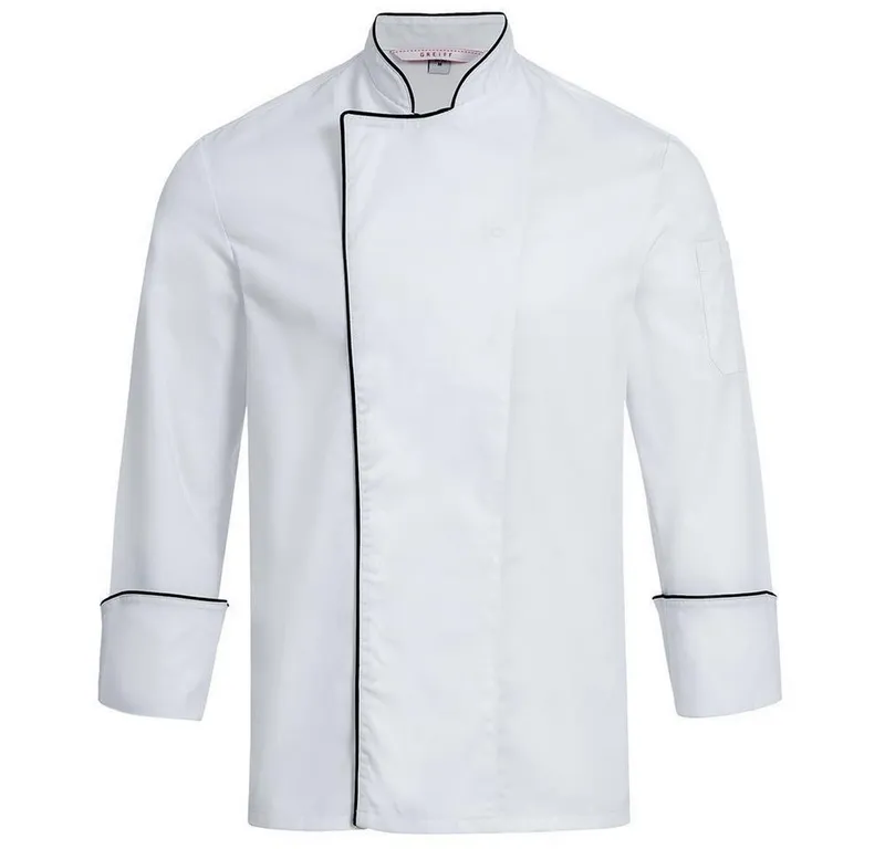 GREIFF GREIFF Kochjacke Greiff GASTRO-MODA Cuisine Herren Kochjacke Paspelierung Weiß, Weiß, – Produktbild 2 von 4
