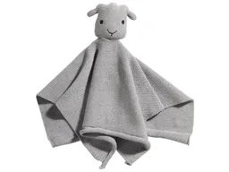 HANS NATUR Baby Schnuffeltuch mit Rassel Strick Bio-Baumwolle grau Maße 35 x 35 cm – Produktbild 1 von 1