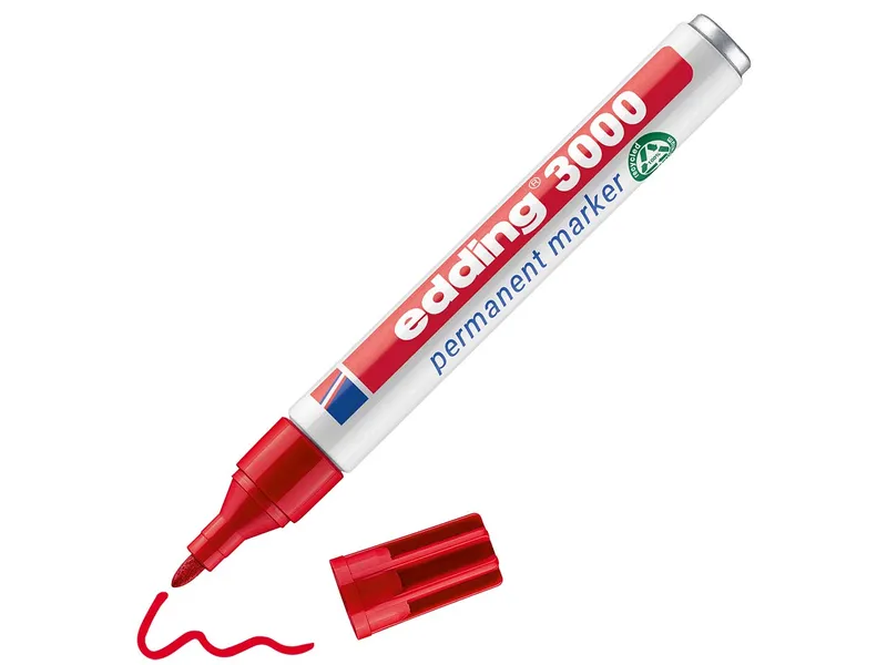 Edding Edding Permanentmarker "3000" rot – Produktbild 2 von 4