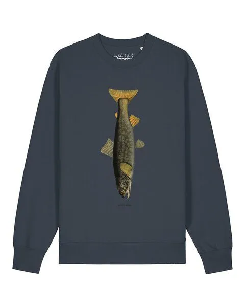 watapparel watapparel Sweatshirt Unisex Forelle, India ink grey, – Produktbild 1 von 2