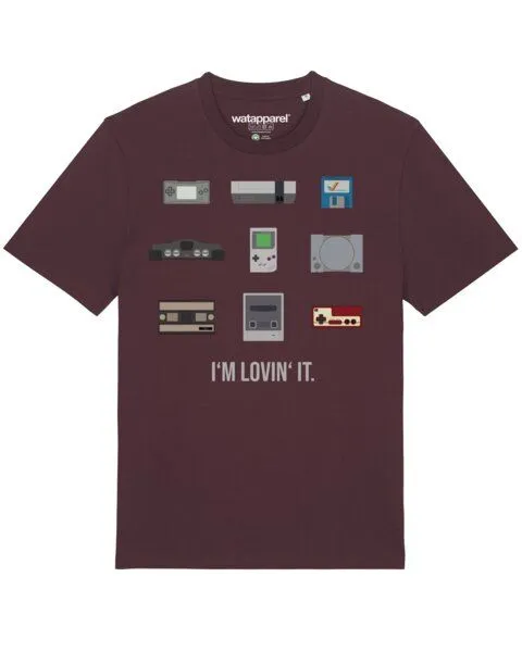 watapparel watapparel T-Shirt Unisex Videogames, Red brown, – Produktbild 1 von 3