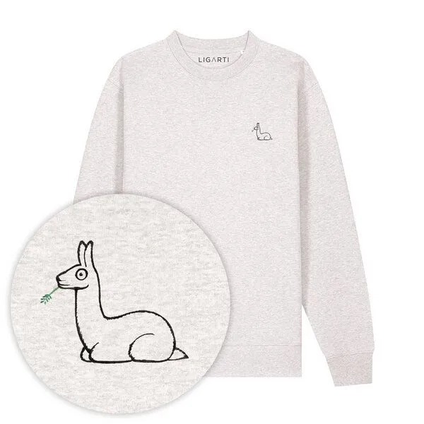 LIGARTI Pullover – Lama – LIGARTI Tiermanufaktur, Hellgrau, – Produktbild 1 von 2