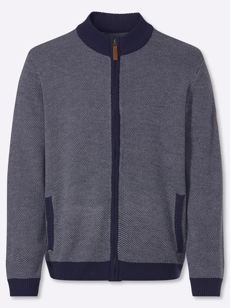 marco donati Strickjacke marine-ecru-meliert, Marine-ecru-meliert, – Produktbild 1 von 2