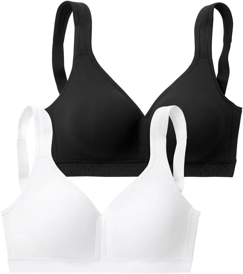 petite fleur by Lascana Entlastungs-BH weiß+schwarz, Weiß+schwarz, – Produktbild 2 von 3