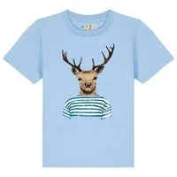 watabout kids watabout.kids T-Shirt Kinder Hirsch, Blue soul, – Produktbild 1 von 1