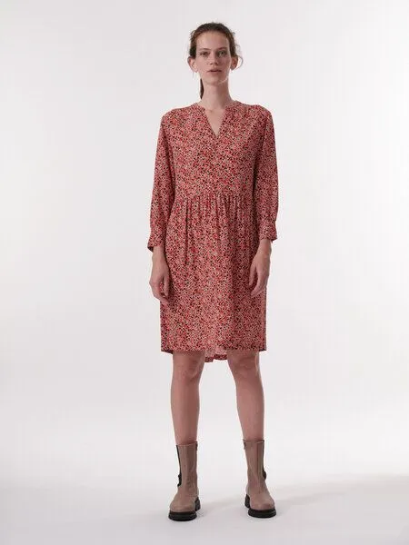 LANIUS LANIUS Kleid Print Minimal aus LENZING ECOVERO, Print: "minimal" lava, – Produktbild 1 von 4
