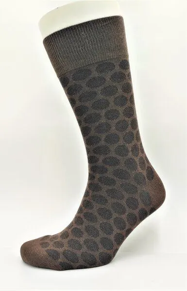 BLS Organic BLS Organic 3er Pack GOTS zertifiziert 98 % Bio-Baumwolle Polka Dot Pattern Herrensocken, Hell braun, – Produktbild 1 von 1