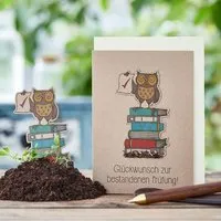 Die Stadtgärtner Die Stadtgärtner Glückwunsch zur bestandenen Prüfung | Grußkarte mit Wildblumensamen – Produktbild 1 von 1