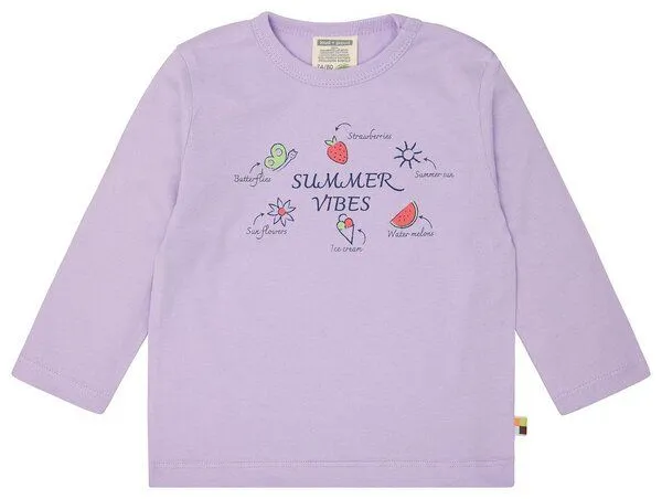 loud + proud loud + proud Babys & Kinder Shirt mit Druckmotiv, GOTS-zertifiziert, Lilac, – Produktbild 2 von 2