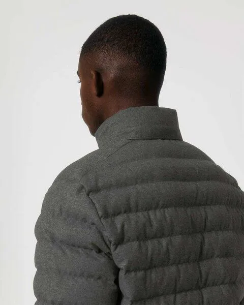 YTWOO YTWOO Herren Steppjacke im Woll-Look | komplett aus recycelten Materialen gefertigt, Metallgrau, – Produktbild 3 von 4