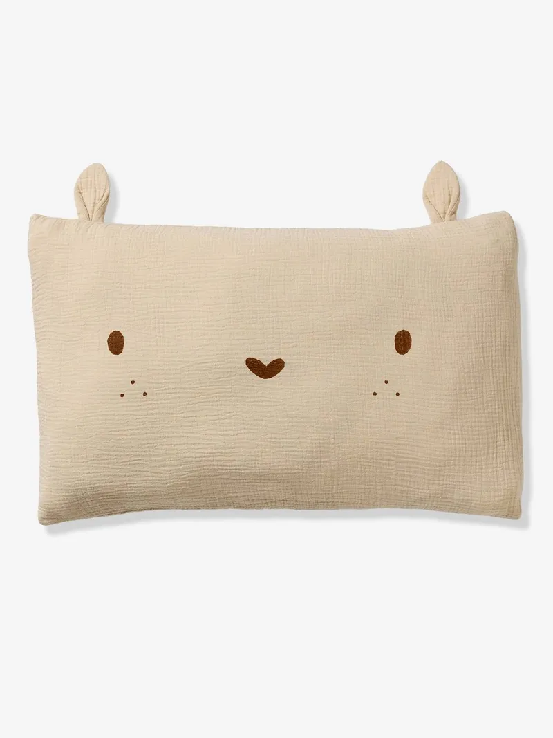 Vertbaudet Kissenbezug aus Musselin HASE Baby vanille, Vanille, – Produktbild 2 von 2