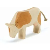 Ostheimer Ostheimer Kuh (braun, fressend) 8,5 cm Laubholz, handgeschnitzt und lasiert – Produktbild 1 von 1