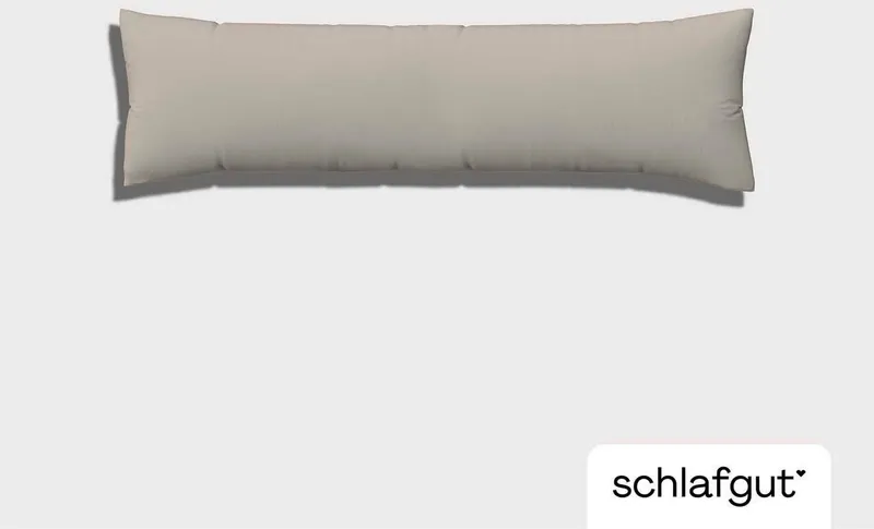 Schlafgut Schlafgut Seitenschläferkissenbezug Pure Seitenschläferkissen, (1 Stück), aus Bio-Baumwolle, Beige, – Produktbild 3 von 5