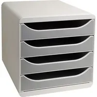 Exacompta Exacompta Schubladenbox "Office", DIN A4+, 4 Schubladen offen, steingrau – Produktbild 2 von 2