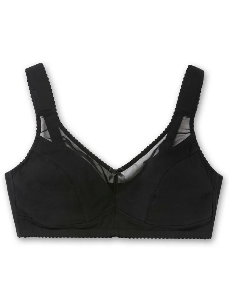 sheego Entlastungs-BH schwarz, Schwarz, – Produktbild 1 von 2