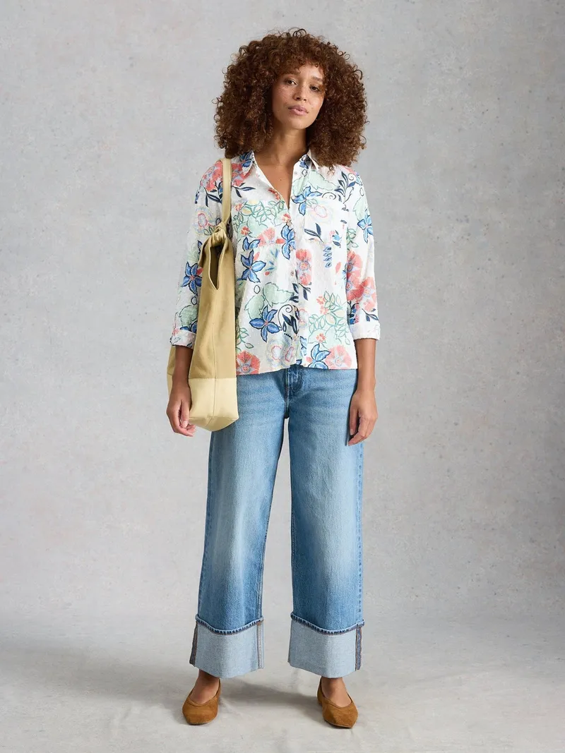 White Stuff Bluse Sophie aus Bio-Baumwolle - 38, Elfenbein multi, – Produktbild 2 von 4