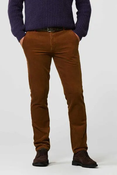 Meyer MEYER Superstretch Premium Cord Chino, Beige (cognac), – Produktbild 1 von 5