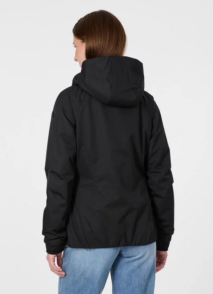 ragwear ragwear Outdoorjacke DIZZIE Wasserabweisend mit Kordelzug am Saum und Reißverschlusstaschen, Schwarz, – Produktbild 3 von 5
