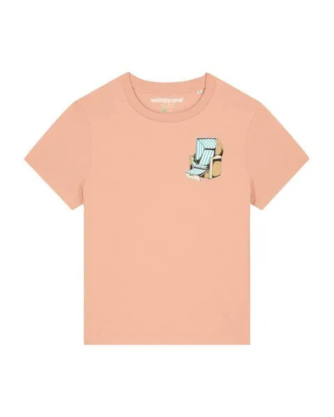 watapparel watapparel T-Shirt Frauen Strandkorb, Fraiche peche, – Produktbild 1 von 3