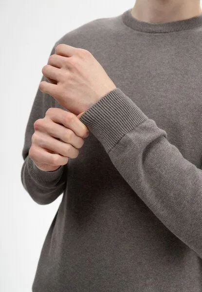 MELA MELA Feinstrick Pullover Style HIMAL aus 100% Bio-Baumwolle, Bear melange, – Produktbild 4 von 4