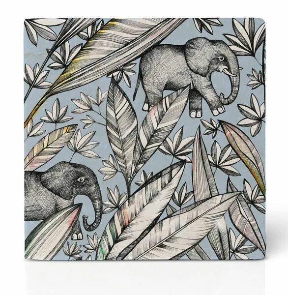 LIGARTI Fliesenuntersetzer »Elefanten« von LIGARTI | Design Untersetzer | Natursteinfliese – Produktbild 2 von 2
