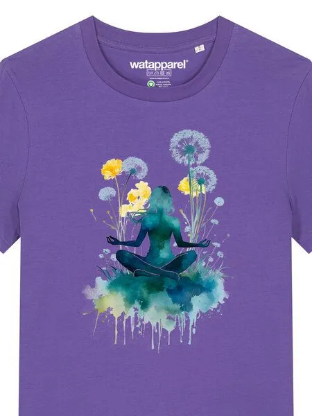 watapparel watapparel T-Shirt Frauen Yoga & Meditation, Purple love, – Produktbild 3 von 3