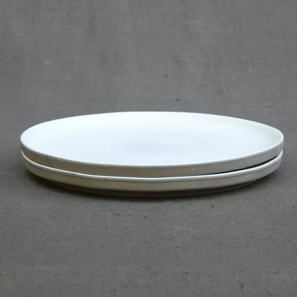 Izanami Tableware Izanami Tableware Handgemachter Kleiner Teller 4er Set (⌀ 20,5 cm) aus Steinzeug - Lietzensee, Weiss, – Produktbild 1 von 2