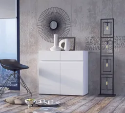 Home affaire Kommode Rimini, Kommodenschrank, Schubladenschrank, 2 Schubladen, 2 Türen, Breite 90 cm – Produktbild 1 von 1