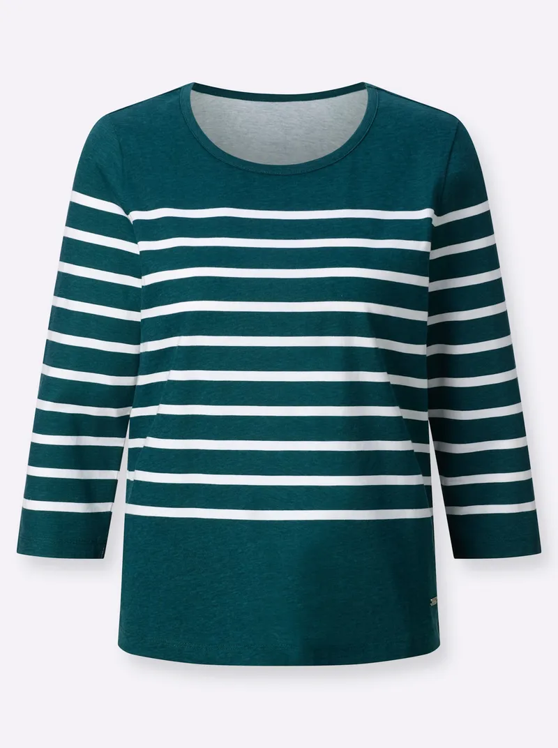 Witt Ringelshirt petrol-geringelt, Petrol-geringelt, – Produktbild 1 von 2