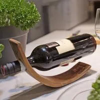 NATUREHOME NATUREHOME Weinflaschenhalter aus Olivenholz 25 cm – Produktbild 1 von 1