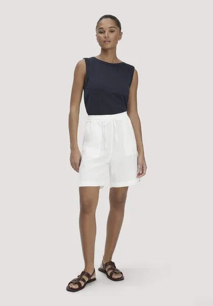 hessnatur hessnatur Shorts Relaxed aus weichem TENCEL Lyocell mit Leinen, Naturweiss, – Produktbild 1 von 4