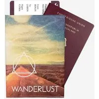 paprcuts paprcuts RFID Reisepasscover, Wanderlust (braun gelb), – Produktbild 1 von 1