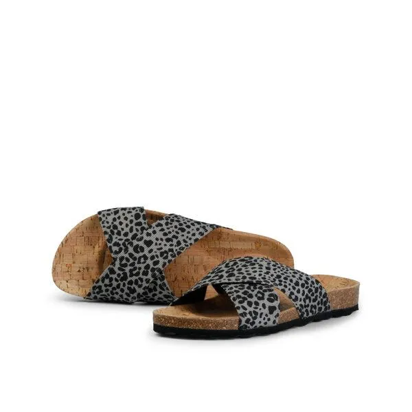 Grand Step Shoes Grand Step Shoes Vegane Pantoletten Lilo animal, Grey, – Produktbild 3 von 4
