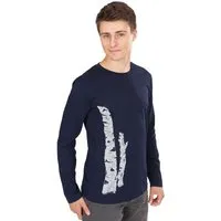 Life Tree Life-Tree Longsleeve aus Biobaumwolle Fairwear für Herren "Birkenstamm" in Denim Blau – Produktbild 1 von 1