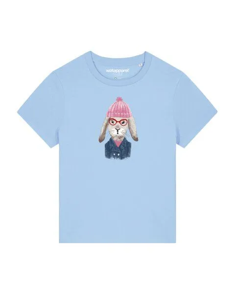 watapparel watapparel T-Shirt Frauen Hase, Blue soul, – Produktbild 1 von 4