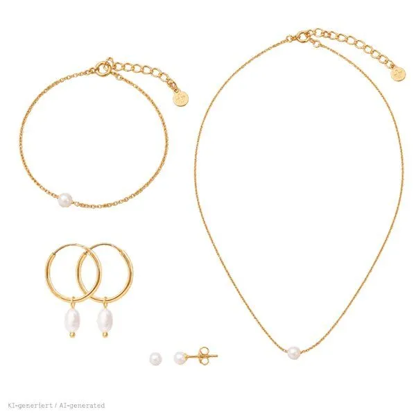 fejn jewelry fejn jewelry Schmuck-Adventskalender 'the pearl edition', Gold, – Produktbild 2 von 4