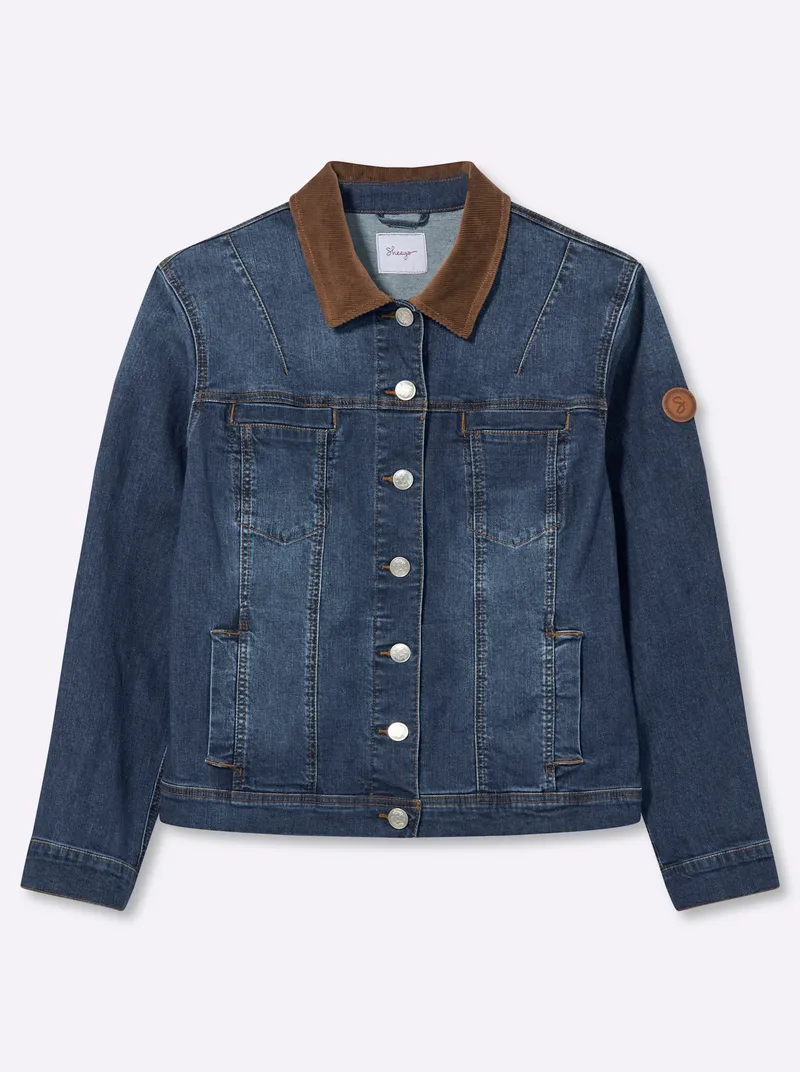 sheego Jeansjacke, Blue-stone-washed, – Produktbild 1 von 2